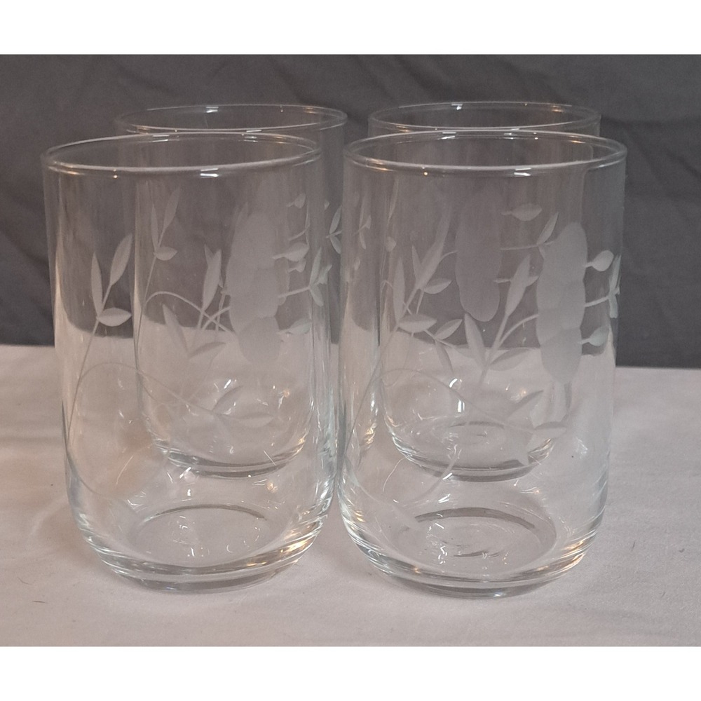 Vintage Princess House Heritage Crystal Irish Coffee Mugs Etched Floral Pattern - Picture 16 of 16